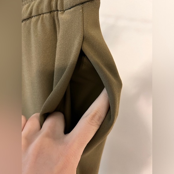 FINAL PRICE Joie Womens  Pants Olive Green Drawstring Pull On Stretch Trouser - Picture 4 of 6